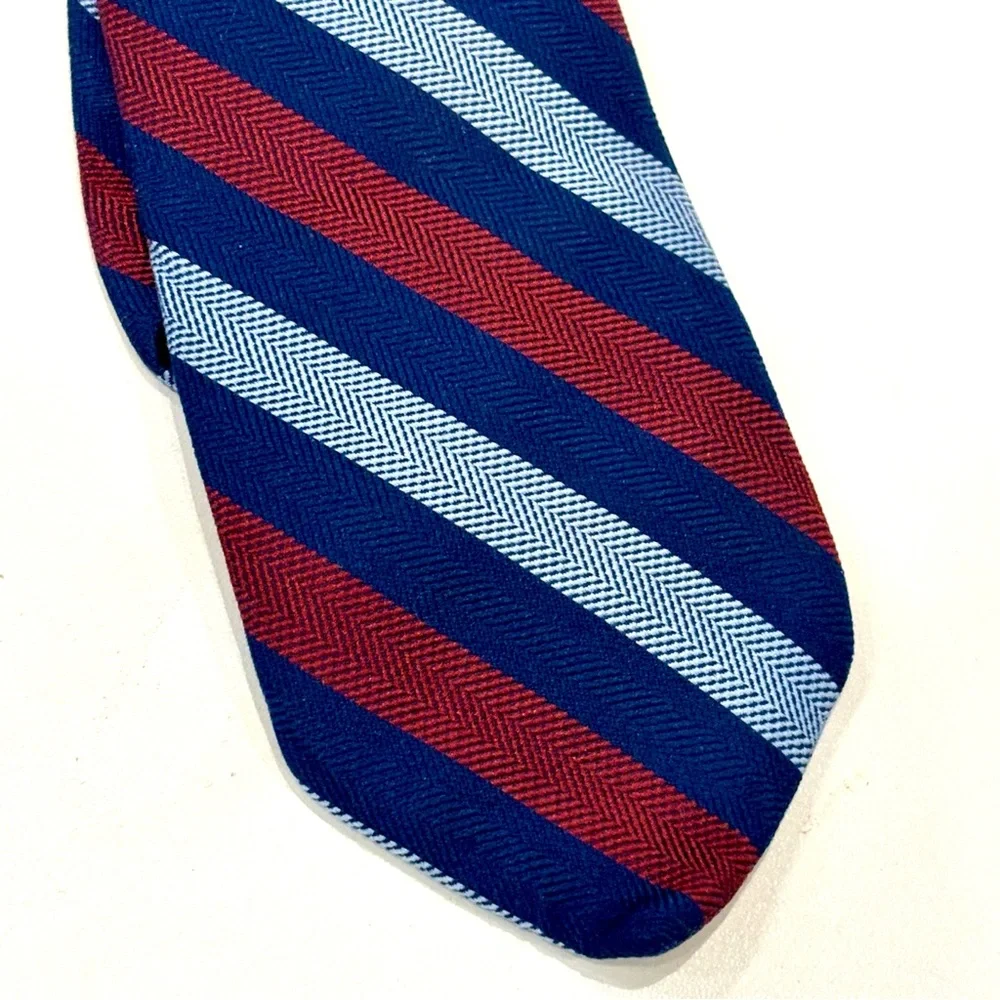 Brooks Brothers Kids Tie - Navy and Burgundy Stripes